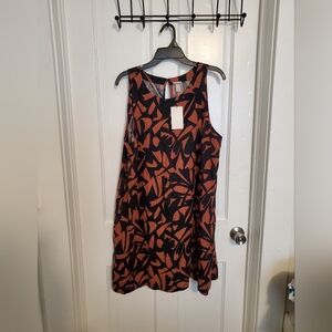 Women's Black and Orange Dress